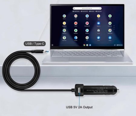 65W USB-C Type-C Auto-Ladegerät für Dell 0M0RT V2TJ7