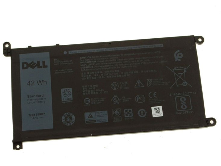 42Wh Dell 51KD7 051KD7 FY8XM Y07HK Akku