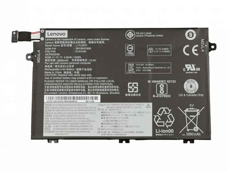 45Wh 4050mAh Akku Lenovo ThinkPad E585 20KV0006GE